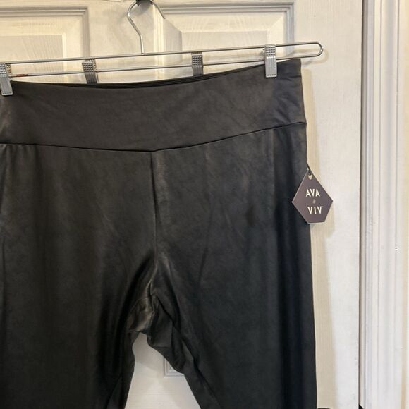 NWT Ava & Viv PLUS High Waisted Black Leggings Pants 2X 20W/22W Women’s New Tags - Picture 10 of 16